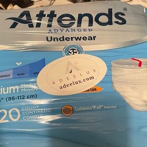 Adult  UNDERWEAR Diapers SIZE Medium Pull Ups 20 ct